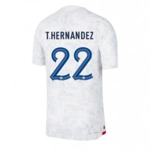 Fotballdrakt Herre Frankrike Theo Hernandez #22 Bortetrøye FIFA VM 2022 Kortermet