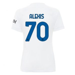 Inter Milan Fotballdrakt Dame Alexis Sanchez #70 Bortetrøye 2023-24 Kortermet