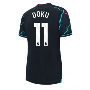 Manchester City Fotballdrakt Dame Jeremy Doku #11 Tredje Trøye 2023-24 Kortermet