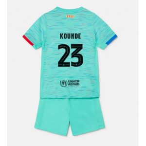 Barcelona Fotballdrakt Jules Kounde #23 Tredjedrakt Barn 2023-24 Kortermet (+ Korte bukser)