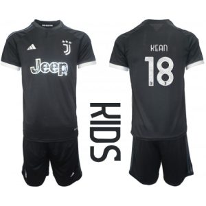 Juventus Fotballdrakt Barn Moise Kean #18 Tredjedrakt 2023-24 Kortermet (+ Korte bukser)