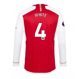 Arsenal Fotballdrakt Herre Benjamin White #4 Hjemmedrakt 2023-24 Langermet