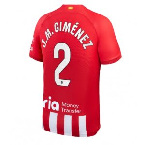 Atletico Madrid Fotballdrakt Herre Jose Gimenez #2 Hjemmedrakt 2023-24 Kortermet