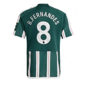 Manchester United Fotballdrakt Herre Bruno Fernandes #8 Bortedrakt 2023-24 Kortermet