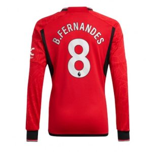 Manchester United Fotballdrakt Herre Bruno Fernandes #8 Hjemmedrakt 2023-24 Langermet