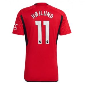 Manchester United Fotballdrakt Herre Rasmus Hojlund #11 Hjemmedrakt 2023-24 Kortermet