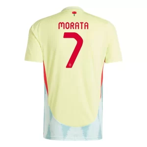 Fotballdrakt Herre Spania Bortedrakt EM 2024 med trykk Morata 7