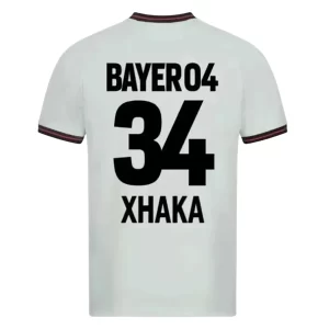 Bayer 04 Leverkusen drakt Herre Bortedrakt 2023-2024 Kortermet Granit Xhaka 34