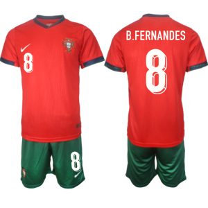 Billige Fotballdrakter Herre Portugal Landslaget Hjemmedrakt Autentisk EM 2024 Bruno Fernandes 8