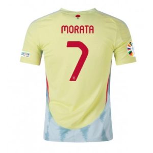 Billig Fotballdrakt Spania Landslag Bortedrakt EM 2024 gul Kortermet Alvaro Morata 7