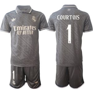 Billige Fotballdrakter Real Madrid Tredjedrakt 2024-2025 grå Thibaut Courtois 1