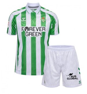 Real Betis Fotballdrakt Barn Hjemmedraktsett 2024-2025 Kortermet + Korte bukser