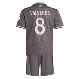 Autentiske Fotballdrakter Barn Real Madrid Tredjedraktsett 2024-25 Federico Valverde 8