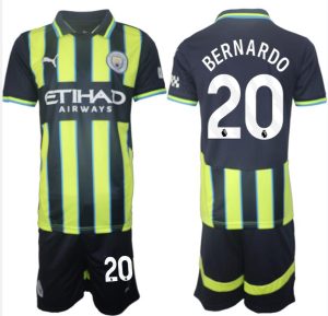 Autentiske Fotballdrakter Manchester City Bortedraktsett 2024-25 Bernardo Silva 20