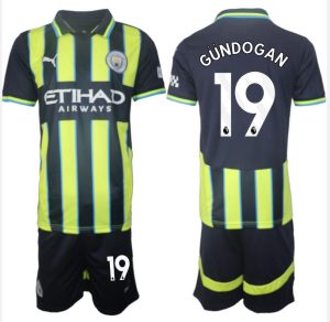 Billige Fotballdrakter Manchester City Bortedraktsett 2024-25 Ilkay Gundogan 19