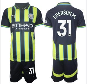 Fotballdrakter Billig Manchester City Bortedraktsett 2024-25 Ederson M. 31