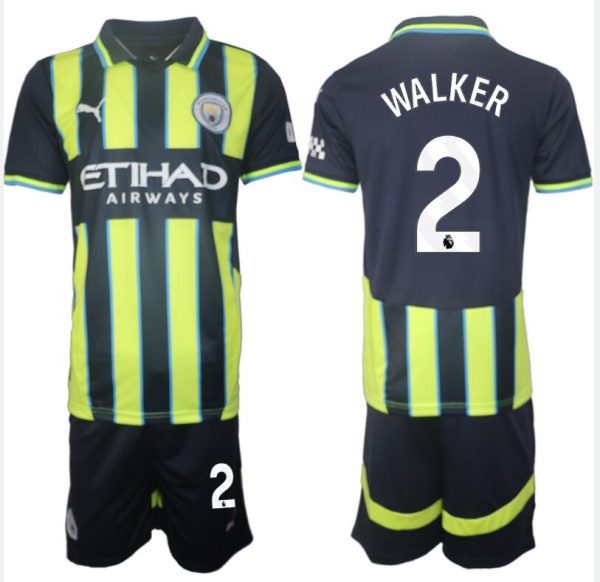 Fotballdrakter Billig Manchester City Bortedraktsett 2024-25 Kyle Walker 2