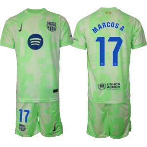 FC Barcelona Tredjedraktsett 2024-25 grønn Fotballdrakt Outlet Marcos Alonso 17