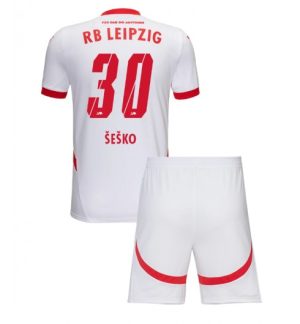 Billig RB Leipzig Hjemmedraktsett For Barn hvit 2024-25 Benjamin Sesko 30