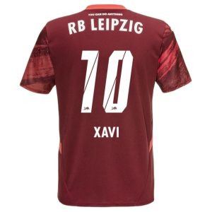 Billige RB Leipzig Bortedrakt 2024-25 rød Kortermet fotballdrakt med navn Xavi Simons 10