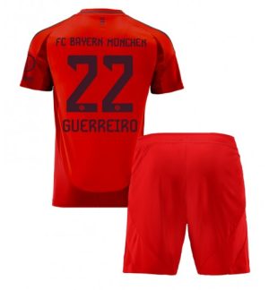 FC Bayern Munich drakt barn Hjemmedrakt 2024-25 rød fotballdrakt Raphael Guerreiro 22