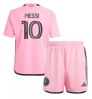 Inter Miami CF Hjemmedraktsett 2024-2025 rosa fotballdrakt barn Lionel Messi 10