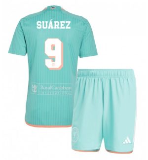 Inter Miami CF Tredjedrakt 2024-2025 grønn fotballdrakt barn Luis Suarez 9