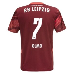 RB Leipzig Bortedrakt 2024-25 rød Kortermet fotballdrakt med navn Dani Olmo 7