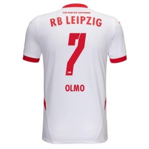 RB Leipzig Hjemmedrakt 2024-25 hvit Kortermet fotballdrakt med trykk Dani Olmo 7