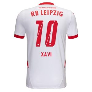 RB Leipzig Hjemmedrakt 2024-25 hvit Kortermet fotballdrakt med trykk Xavi Simons 10