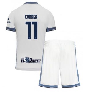 Billige Fotballdrakter Barn Inter Milan Bortedraktsett 2024-25 hvit Joaquin Correa 11