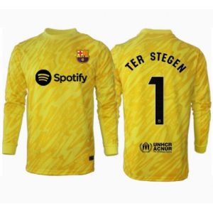 Billige Barcelona Keeper Hjemmedrakt 2024-25 gul Fotballdrakter Ter Stegen 1